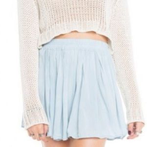 Brandy Melville Baby Blue Chiffon Skirt